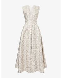Huishan Zhang - Kyle Jacquard Cotton-Blend Maxi Dress - Lyst
