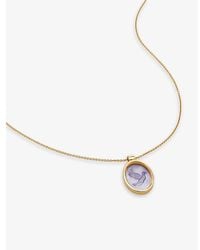 Monica Vinader - Intaglio Dove 18Ct-Plated Vermeil Sterling- Pendant Necklace - Lyst