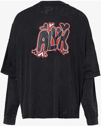 1017 ALYX 9SM - Logo-print Layered-sleeve Cotton-jersey T-shirt - Lyst
