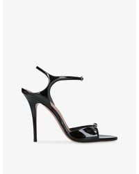 AMINA MUADDI - Adut 105 Leather Heeled Sandals - Lyst