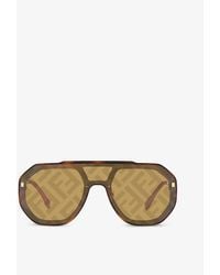 Fendi - Fn000575 Monogram Aviator-frame Acetate Sunglasses - Lyst