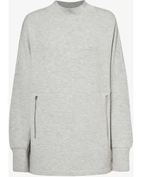 Varley - Bay High-neck Stretch-woven Sweatshirt X - Lyst