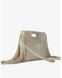 Maje - Fringe-embellished Faux-leather Shoulder Bag - Lyst