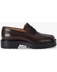 Maison Margiela - Tabi County Panelled Leather Loafers - Lyst