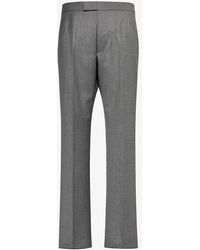 Thom Browne - High-rise Slim-fit Wool Trousers - Lyst