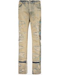 Who Decides War - Unfurled Brand-motif Straight-leg Regular-fit Jeans - Lyst