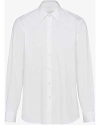 Prada - Collared Slim-fit Cotton-blend Shirt - Lyst