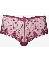 Passionata - White Nights Lace-embellished Stretch-mesh Briefs X - Lyst