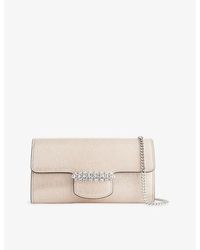 Jimmy Choo - Bing Metallic Leather Wallet Chain - Lyst