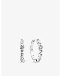 Sif Jakobs - Sardinien Creolo Rhodium-Plated Sterling And Cubic Zirconia Hoop Earrings - Lyst
