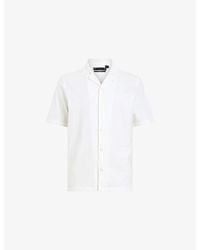 AllSaints - Hudson Logo-Embroidered Relaxed-Fit Cotton Shirt - Lyst