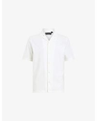 AllSaints - Hudson Logo-Embroidered Relaxed-Fit Cotton Shirt - Lyst