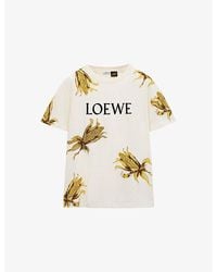 Loewe - X Paula's Ibiza Rhinestone-Embellished Graphic Cotton-Jersey T-Shirt - Lyst