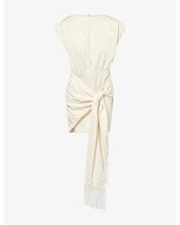 Pretty Lavish - Hattie Jacquard Satin Mini Dress - Lyst