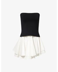 Jonathan Simkhai - Isabelle Strapless Taffeta-Knit Mini Dress - Lyst