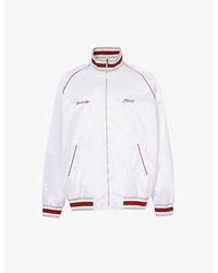 Givenchy - Brand-embroidered Contrast-piped Regular-fit Satin Bomber Jacket - Lyst