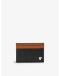 Aspinal of London - Slim Brand-plaque Leather Card Holder - Lyst