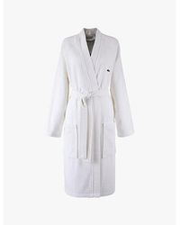 Lacoste - L Défilé Logo-Embroidered Cotton Bathrobe - Lyst