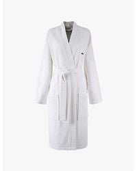 Lacoste - L Défilé Logo-Embroidered Cotton Bathrobe - Lyst