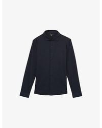 Reiss - Duke Button-Through Cotton-Jersey Shirt - Lyst