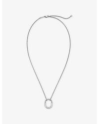 Tiffany & Co. - Tiffany Lock Small 18Ct- And 0.08Ct Brilliant-Cut Diamond Pendant Necklace - Lyst