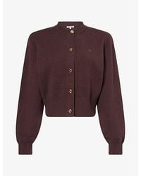 The Couture Club - Compact Sculptural-Button Knitted Cardigan - Lyst