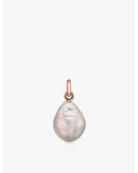 Monica Vinader - Nura Rose-Plated And Baroque Pearl Pendant - Lyst