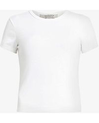 AllSaints - Stevie Crew-neck Short-sleeve Organic-cotton T-shirt - Lyst