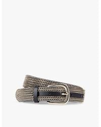 The Kooples - Chain-Embellished Leather Belt - Lyst