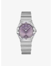 Omega - Constellation Stainless-Steel And Diamond Quartz Watch 28Mm - Lyst