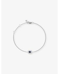 Monica Vinader - September Birthstone Sapphire And Sterling- Bracelet - Lyst