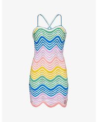 Casablancabrand - Wave Crochet Cotton Mini Dress - Lyst