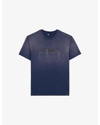 The Kooples - Logo-Embroidered Regular-Fit Cotton T-Shirt - Lyst