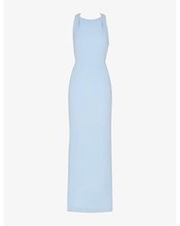 Whistles - Tie Back Stretch-Crepe Maxi Dress - Lyst