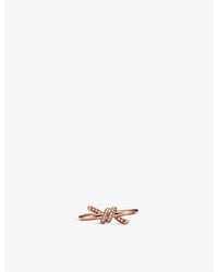 Tiffany & Co. - Tiffany Knot 18Ct Rose- And 0.05Ct Brilliant-Cut Diamond Ring - Lyst