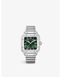 Cartier - Crwssa0075 Santos De Medium Stainless-steel Automatic Watch - Lyst