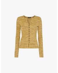 Whistles - Spacedye V-Neck Knitted Cardigan - Lyst