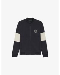 BOSS - Brand-Embroidered Zip-Up Cotton-Blend Sweatshirt - Lyst
