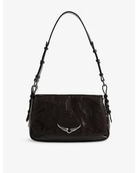 Zadig & Voltaire - Le Zouzou Patent-Leather Shoulder Bag - Lyst