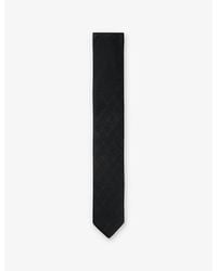 HUGO - Monogram-Print Jacquard Silk Tie - Lyst