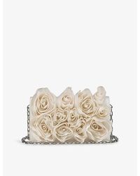 Christian Louboutin - Bettina Rose-Embroidered Silk Clutch Bag - Lyst