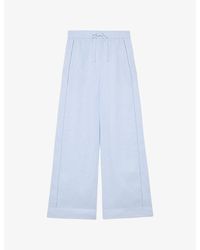Reiss - Riley Wide-Leg Linen Trousers - Lyst
