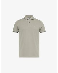 Emporio Armani - Logo-embroidered Regular-fit Stretch-cotton-piqué Polo Shirt Xx - Lyst