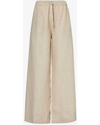 Faithfull The Brand - Conigli Drawstring-waist High-rise Wide-leg Linen Trousers - Lyst