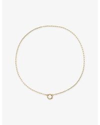 Monica Vinader - Oval Link Chain 18Ct Vermeil Charm Necklace - Lyst