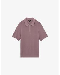 Reiss - Estate Half-Zip Knitted Polo Top - Lyst