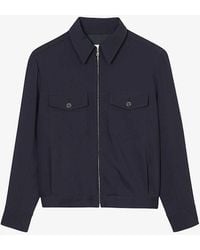 Sandro - Patch-pocket Relaxed-fit Woven Jacket - Lyst