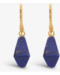 Monica Vinader - Doina Recycled 18ct Gold-plated Vermeil Sterling Silver And Lapis Lazuli Earrings - Lyst