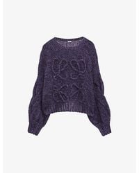 Loewe - Anagram Relaxed-Fit Mohair-Blend Jumper - Lyst