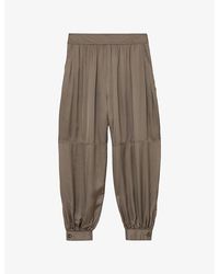 Reiss - Neave Balloon-Leg Satin Harem Trousers - Lyst